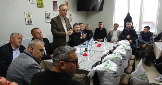 Tavşanlı da ürericilere tohum ve gübre desteği Kütahya Haberleri