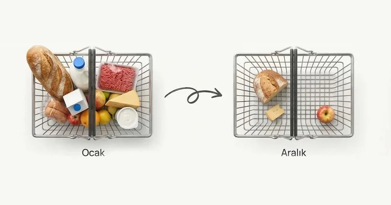 Asgari ücretlinin alım gücü yok oldu! Sağdaki sepette neler eksik? Sözcü Gazetesi