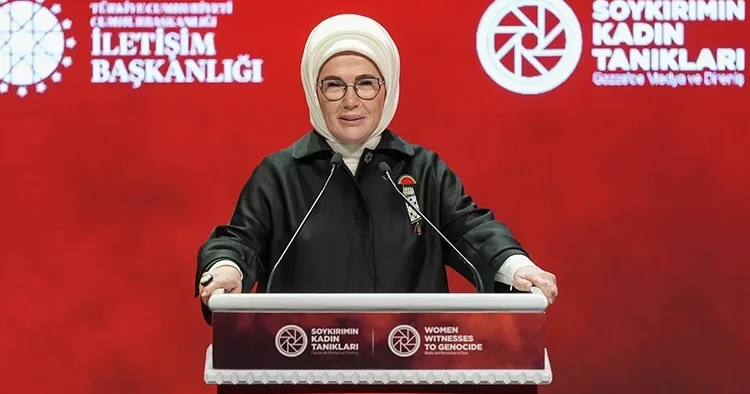 Emine Erdoğan, “Soykırımın Kadın Tanıkları: Gazze’de Medya ve Direniş programında konuştu