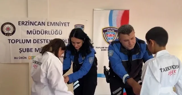 Emniyetten öğrencilere tekvando kıyafeti sürprizi Erzincan Haberleri