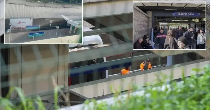 İzmir de metro raydan çıktı: Vatandaşlar apar topar tahliye edildi İzmir Haberleri