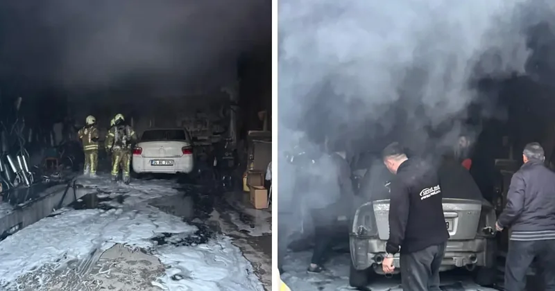 Silivri Sanayi Sitesi nde yangın: Dikkatli çıraklar facianın önüne geçti