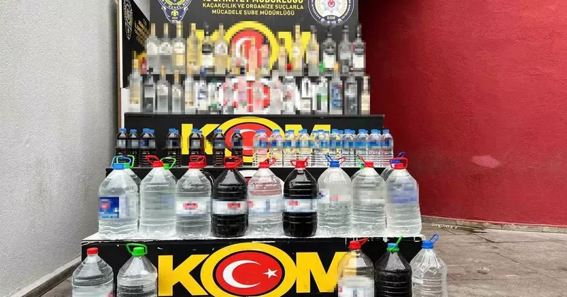 Adana’da pet şişelerde satılacak sahte içkiler ele geçirildi