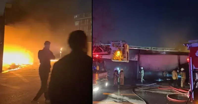 Sultangazi de mobilyacılar sitesindeki yangın söndürüldü