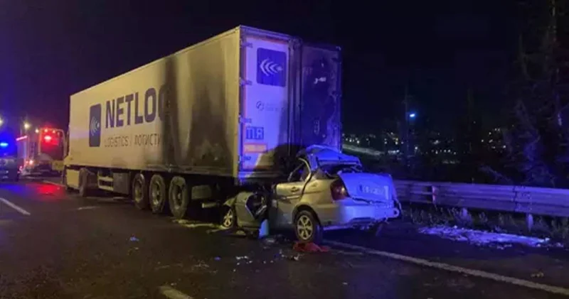 Ankara da otomobil TIR a çarptı: 1 kişi öldü