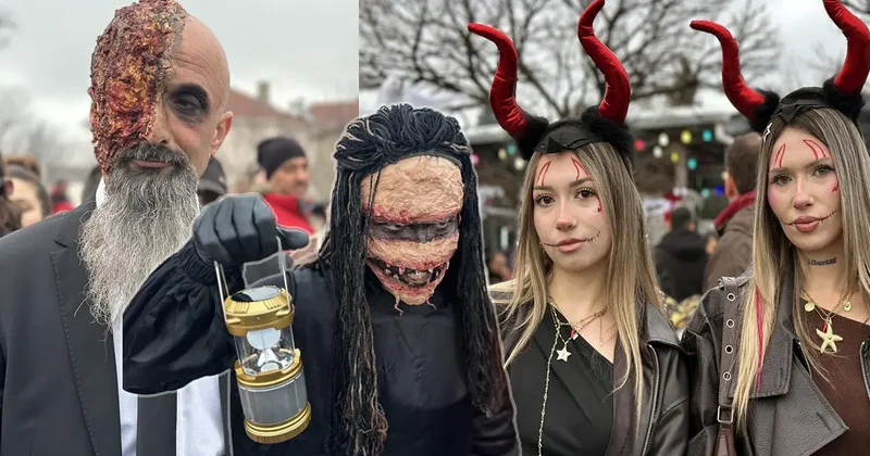 Hallowen değil Koleda! Renkli görüntülerin adresi Kırıkkale: Bin yıllık geleneği böyle kutladılar