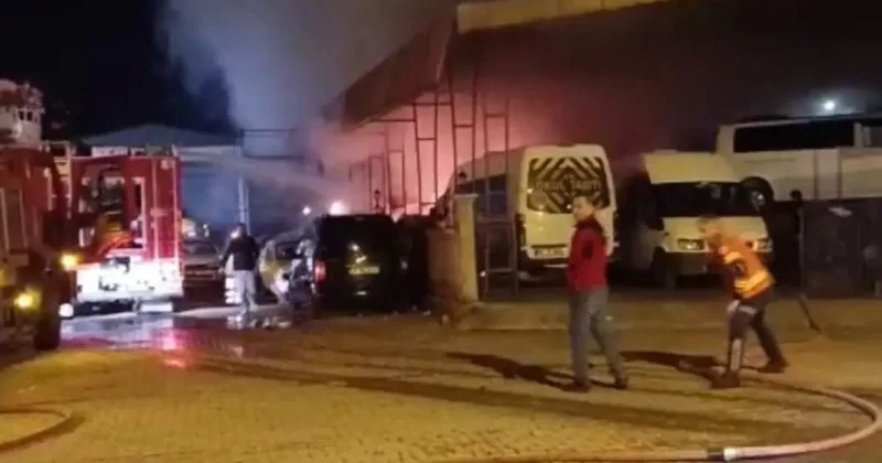 Ortaca Sanayi Sitesi nde yangın: 4 araç ve 1 iş yeri zarar gördü