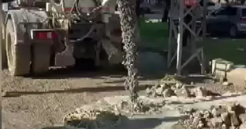 Kanalizasyona çimento döken firmaya 213 bin lira ceza