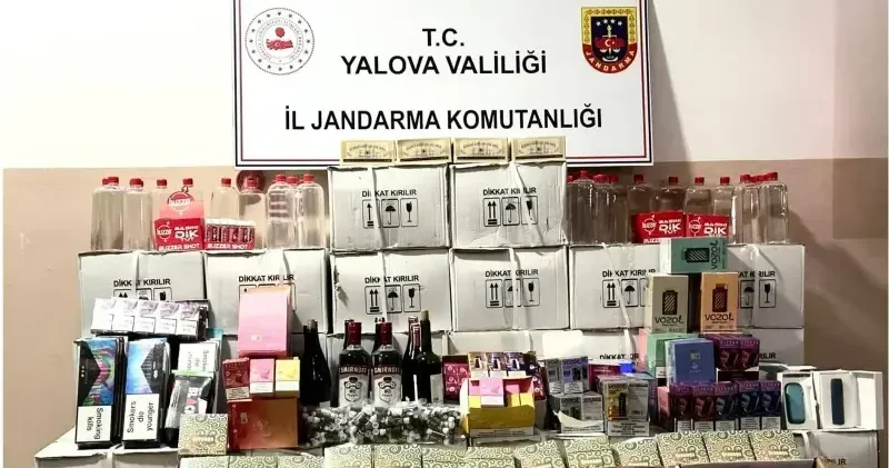 Yalova da kaçak alkol ve tütün operasyonu: İki kişi gözaltına alındı Gündem Haberleri