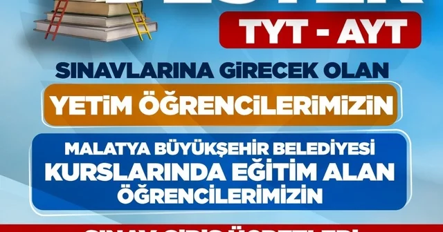 AYT ve TYT sınav ücretleri Büyükşehir Belediyesi nden Malatya Haberleri