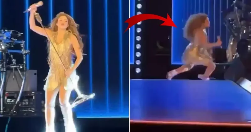 Dünyaca ünlü şarkıcıdan korkutan kaza! Dengesini kaybedip yere düştü