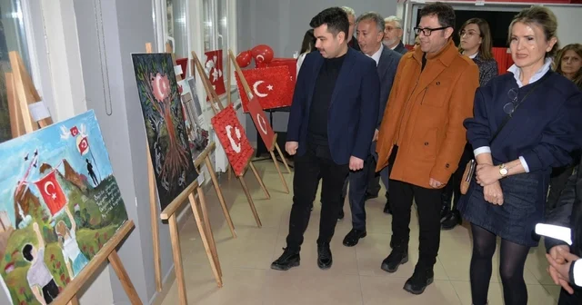 Türkeli de bayrak sevgisi sanatla buluştu Sinop Haberleri