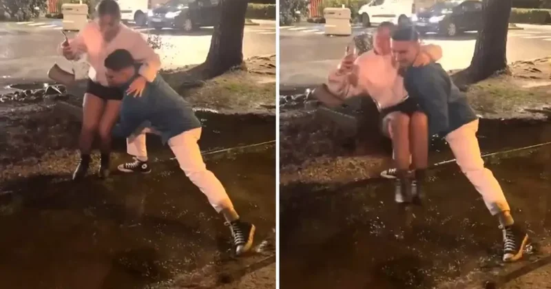 Görüntü Ankara dan! Kız arkadaşına centilmenlik yapmak isterken hiç beklemediği bir şey oldu