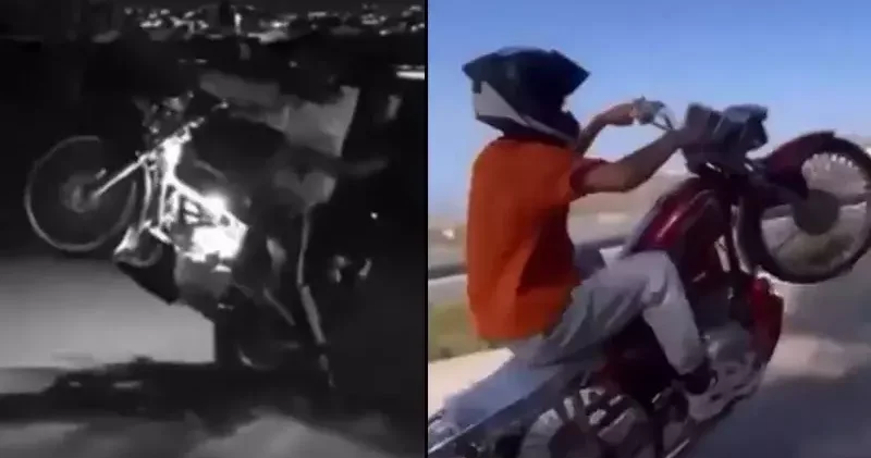 Motosikleti ile akrobatik hareketler yapan ehliyetsiz sürücüye 77 bin TL ceza