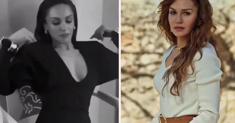 Sahra Şaş ın dekoltesine ekipten jet müdahale