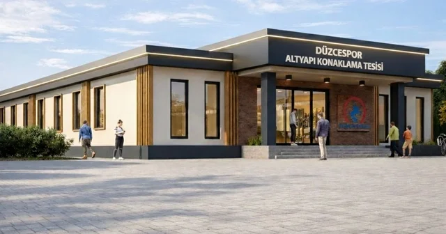 Düzcespor altyapısına büyük katkı sunacak Konaklama tesisinin temeli atıldı Düzce Haberleri