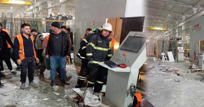 İşçilerin üzerine mermer blok düştü: 5 kişi hastanelik oldu