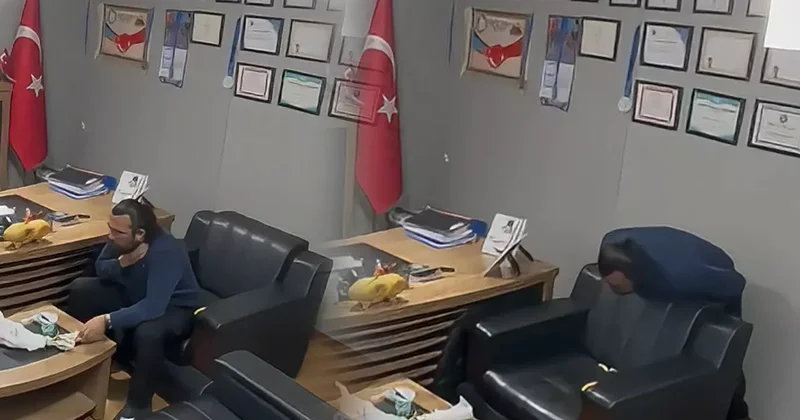 Kendi kendine heimlich manevrası yaptı! İlginç görüntüler kameraya yansıdı