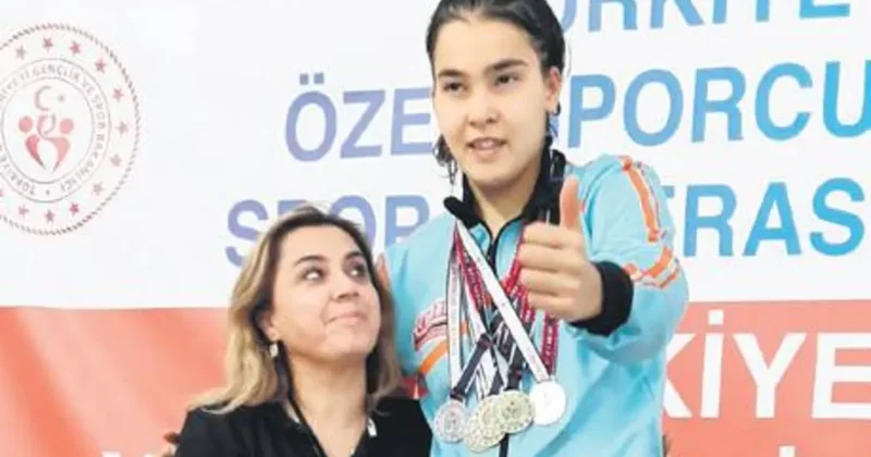 Serebral palsili Merve rekorları altüst etti