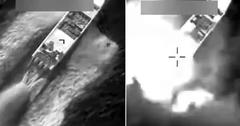 Bu resmen yargısız infaz! Gemiyi havaya uçurup görüntüyü yayınladılar