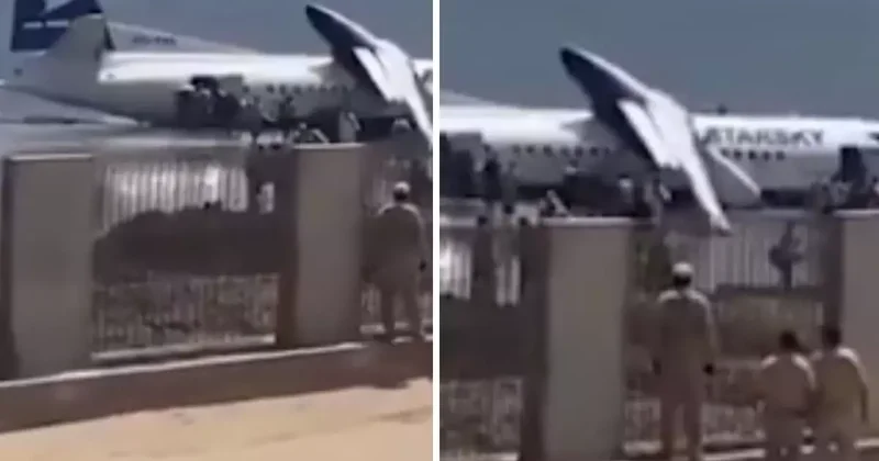 Okyanusa acil iniş yapan uçaktan böyle tahliye edildiler