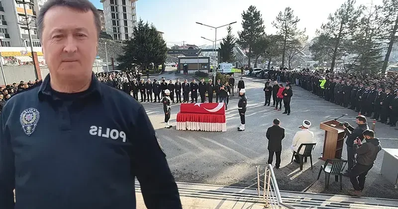 Emekliliğine 4 gün kala kazada ölen polis için tören