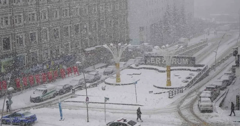 Erzurum’da kar sebebiyle 312 köyün yolu kapalı