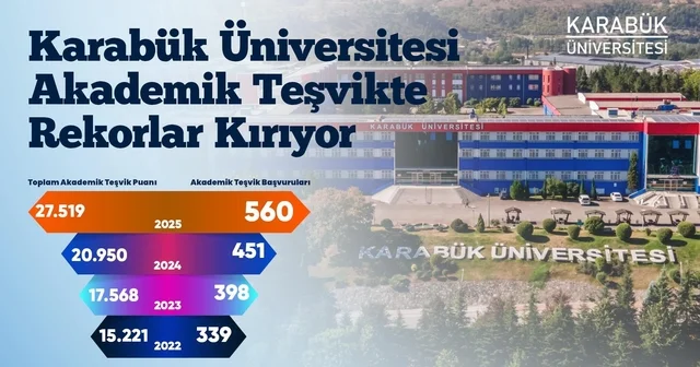 Karabük Üniversitesi akademik teşvikte yükselişini sürdürüyor Karabük Haberleri