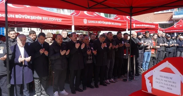 Mardin de kalp krizi sonucu hayatını kaybeden polis memuru Samsun da toprağa verildi Samsun Haberleri