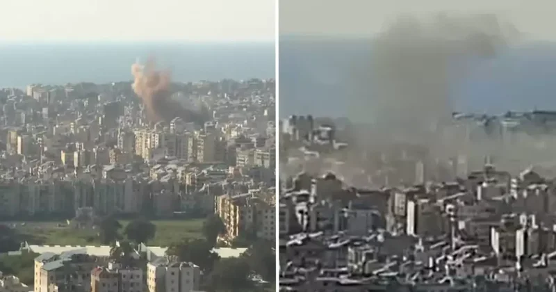 İsrail in Beyrut u yine vurdu, şehirden dumanlar yükseliyor