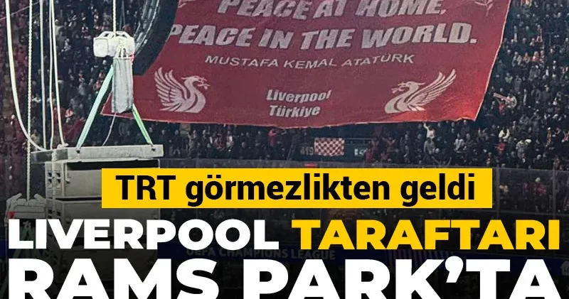 TRT Atatürk pankartını görmezlikten geldi