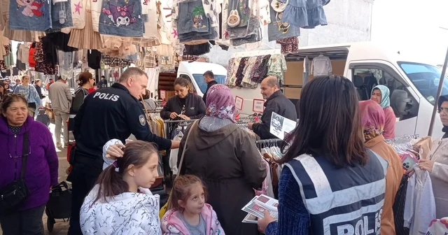 Gömeç te KADES uygulaması broşürü dağıtıldı Balıkesir Haberleri