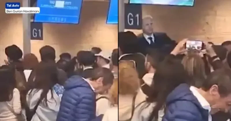 Ülkeden ayrılmak isteyen İsrailliler havaalanında kargaşa çıkardı