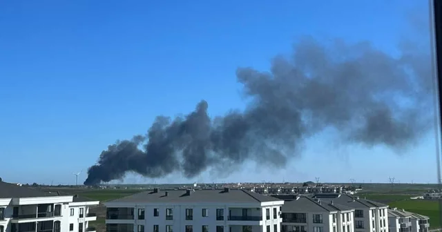 Lüleburgaz da geri dönüşüm tesisinde yangın Kırklareli Haberleri