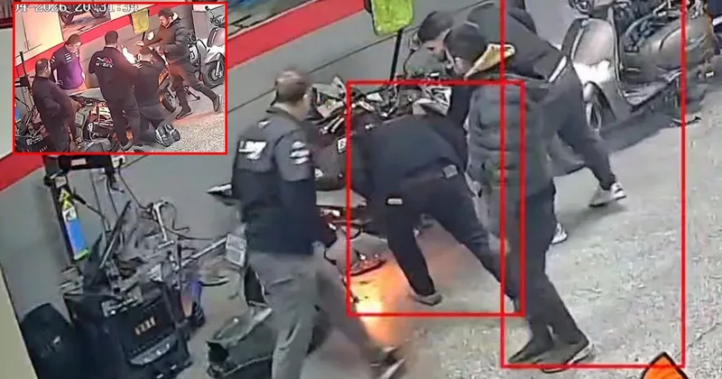 Gaziosmanpaşa’da korkutan yangın! Tamir edilen motor alev topuna döndü: O anlar kameraya yansıdı