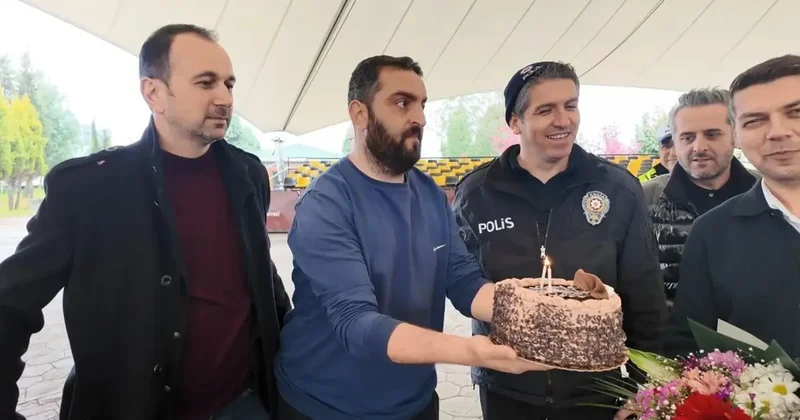 İhbara giden polislere pastalı sürpriz