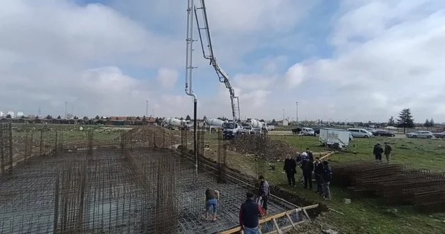 Cami temeli protokol üyelerinin katılımıyla atıldı Afyonkarahisar Haberleri