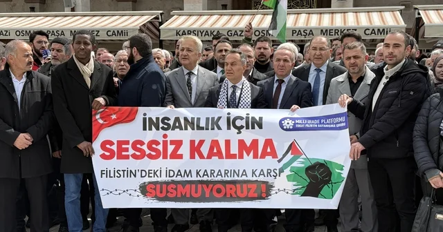 Tokat ta İsrail in idam yasası na tepki eylemi Tokat Haberleri
