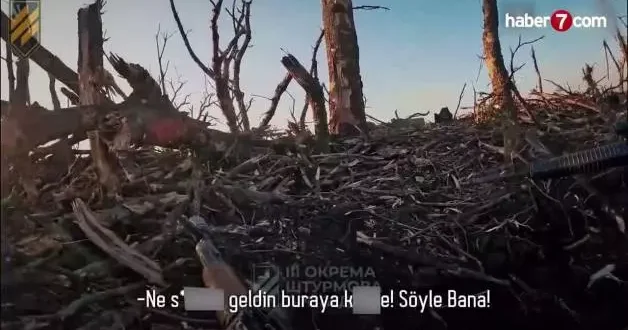 Ukrayna Rusya savaşında siperdeki göğüs göğüse çatışma kamerada