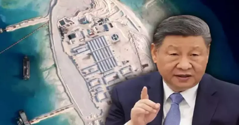 Çin in yeni hamlesi! Binlerce dönümlük askeri ada oluşturuyor