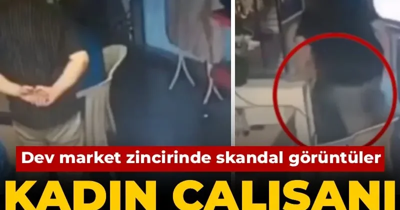Kadın çalışanı yerlerde tekmeledi! Dev market zincirinde skandal görüntüler