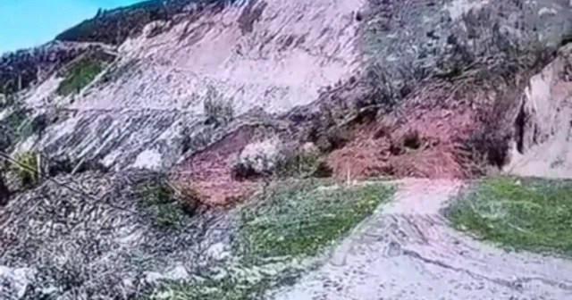 Tokat taki heyelan anı güvenlik kamerasınca görüntülendi VİDEO İZLE