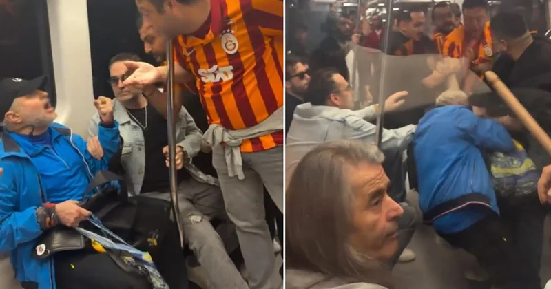 Şampiyonluk kutlamasında skandal! Metroda yaşlı adama saldırdılar