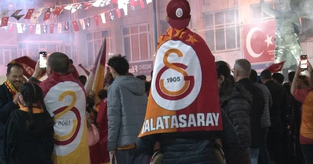Burdur da Galatasaraylı taraftarlar konvoylarla kutlama yaptı Burdur Haberleri