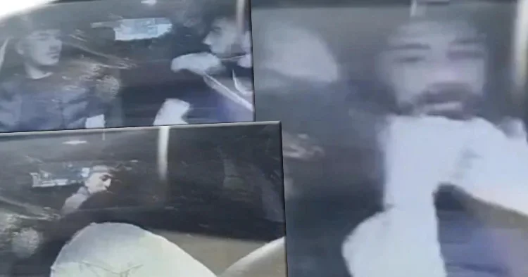 Akılalmaz görüntüler! Boynuna ip geçirerek darbettikleri taksiciyi gasbettiler