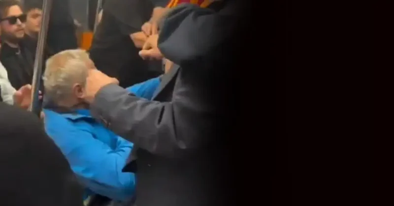 Şampiyonluk sonrası taraftarlar metroda yolcuyu dövdü! Bir kadın oklavayla müdahale etti