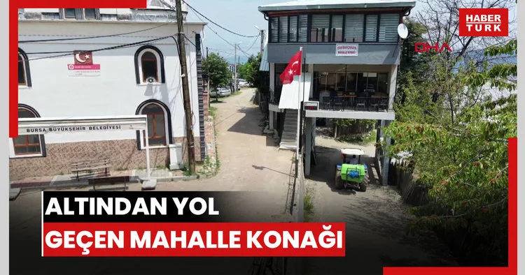 Altından yol geçen mahalle konağı farklı mimarisiyle ilgi görüyor