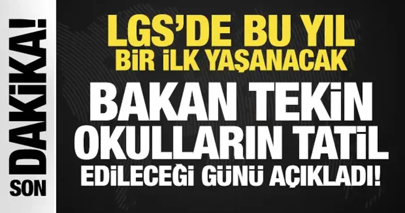 Son Dakika... Milli Eğitim Bakanı Yusuf Tekin açıkladı: Cuma günü okullar tatil edildi