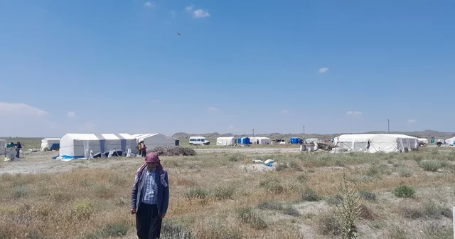 Karapınar da mevsimlik tarım işçilerinin kaldığı çadır kentte inceleme Konya Haberleri