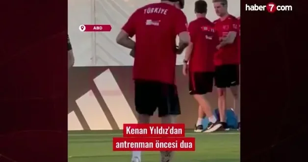 Kenan Yıldız dan antrenman öncesinde dua ederken görüntülendi